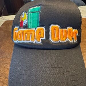 Kids 'Game Over' Black Baseball Cap with Orange Patch